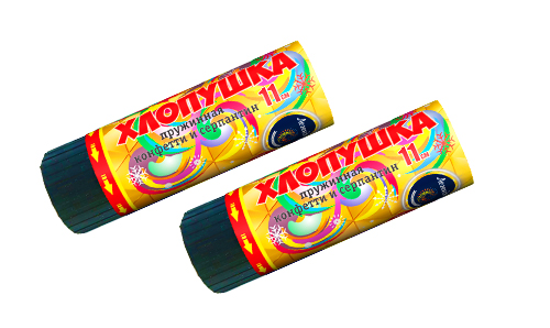  Пружинная хлопушка 11см с конфетти и серпантином  в Луге